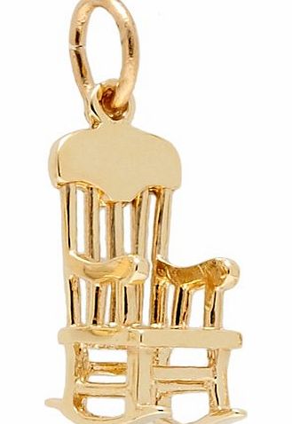 Rembrandt Charms Rocking Chair Charm, Gold Plated Silver