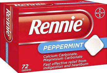 Rennie, 2041[^]10059473 Peppermint Flavour - 72 Tablets 10059473