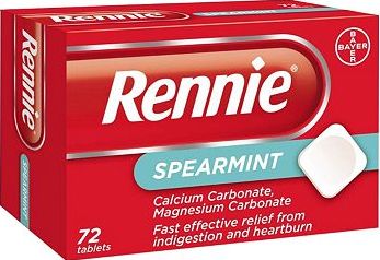 Rennie, 2041[^]10060241 Spearmint Flavour - 72 Tablets 10060241