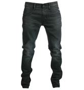 Anbass Black Slim Fit Jeans - 32` Leg