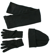 Black Hat, Gloves and Scarf Set