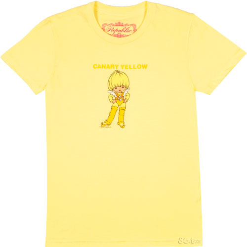 Ladies Canary Yellow Rainbow Brite T-Shirt from Republic Couture