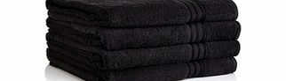 Four black Egyptian cotton bath sheets