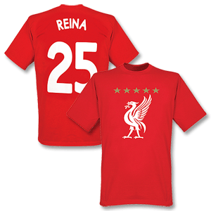 05-06 Liverpool 5 Star Tee - Red + Reina No.25
