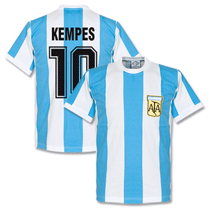 1978 Argentina Home Retro Kempes Shirt
