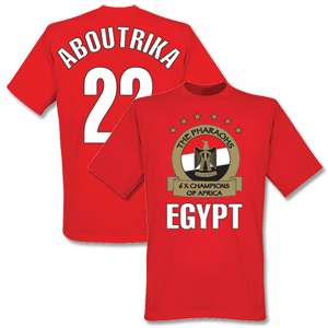 2008 Egypt Africa Cup of Nations Winners Tee - Red