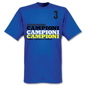 2010 Inter Milan Treble Winners T-shirt - Blue