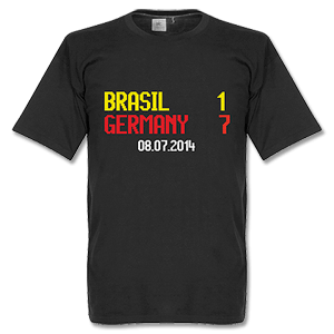 Brasil 1 : Germany 7 Scoreboard T-Shirt - Black