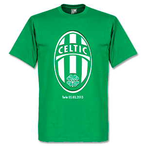 Celtic Turin 05.03.2013 Crest T-shirt - Green