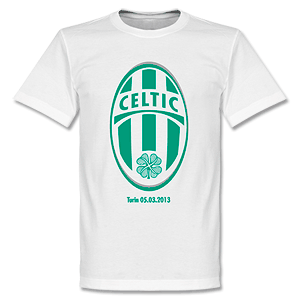 Celtic Turin 05.03.2013 Crest T-shirt - White