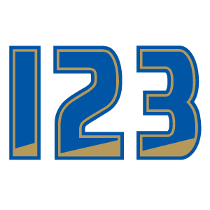 Championship Fan Style Loose Numbers - Blue/Gold