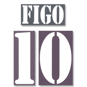 02-03 Real Madrid Away Figo 10 Flex Name and