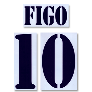 02-03 Real Madrid Home Figo 10 Flex Name and