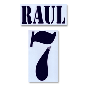 02-03 Real Madrid Home Raul 7 Flex Name and Number