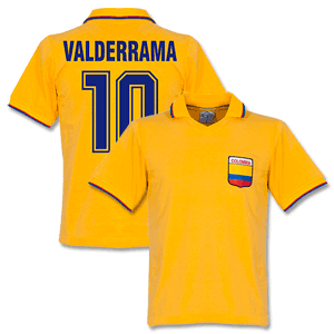 Colombia Home Retro Shirt + Valderrama 10