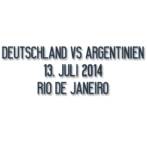 Deutschland vs Argentinien 13. Juli 2014 Rio de