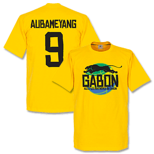 Gabon Logo Aubameyang T-Shirt - Yellow