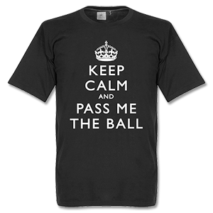 Keep Calm And Pass Me The Ball T-Shirt - Black
