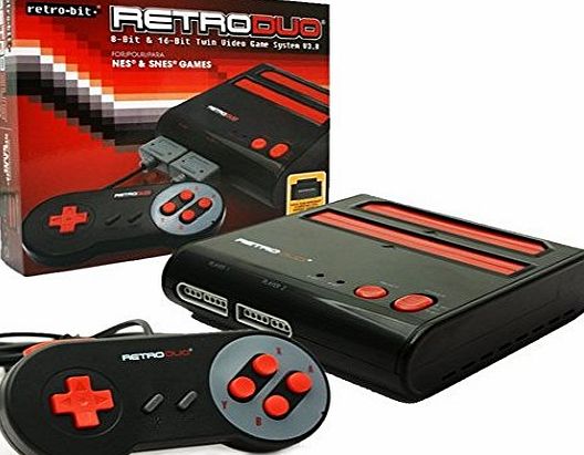 Retro-Bit RD-1279 Retro Duo 2-in-1 Gaming Console - Red/Black