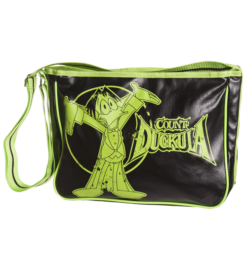 Retro Black And Green Count Duckula Satchel Bag