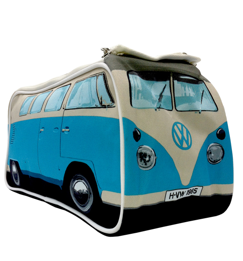 Retro Blue VW Campervan Wash Bag