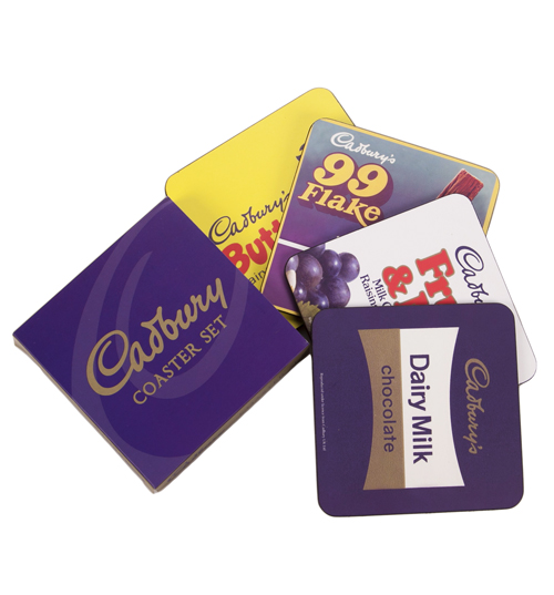 Cadburys Chocolate Bar Set Of 4 Coasters