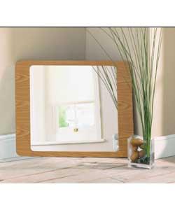 Retro Hall Mirror - Oak
