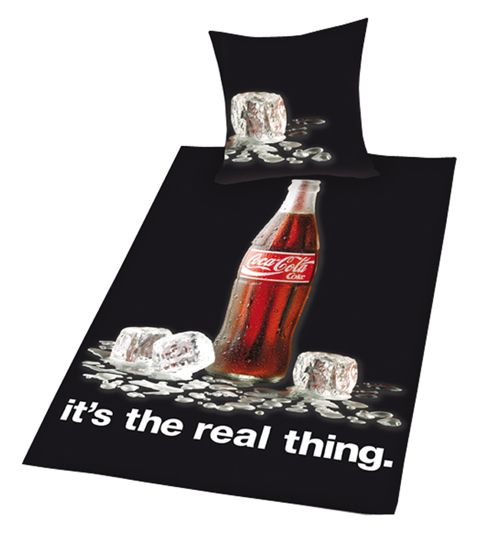 Retro Its The Real Thing Coca-Cola Duvet Cover