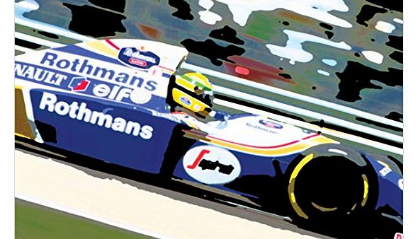 Retro Racing Company Ayrton Senna Williams FW16 Greeting Card