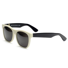 Retro Super Future Creme/ Black Sunglasses