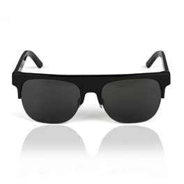 Retro Super Future Andrea Black Flat Sunglasses