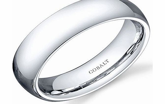 Traditional 6mm Comfort Fit Platinum Finish Mens Cobalt Wedding Band Ring Size Size Z 1/2,