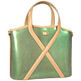 RG House of Florence Light Green Boar Leather Tote Bag
