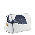 RG House of Florence White & Blue Elephant Collection Cosmetic Case