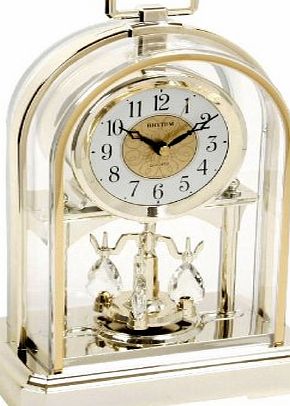 RHYTHM Classic High Quality RHYTHM Gilt Arch Anniversary Mantel Clock