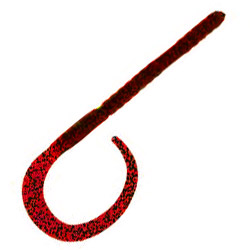 ribbon Tail Worms - Red with Black Fleck
