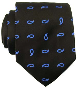 Blue Paisley Silk Tie by