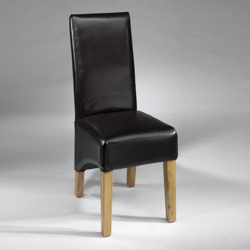 Richmond Oak Dining Range Richmond Full Leather Chair x2