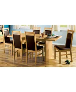 richmond Oak Dining Table and 6 Chairs