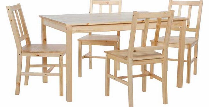 Richmond Solid Pine Dining Table and 4 Chairs