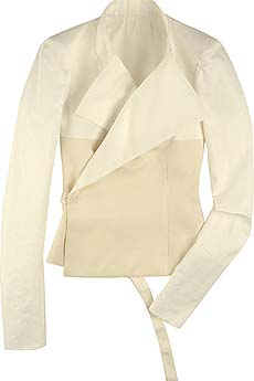 Rick Owens Bi-color large lapel jacket