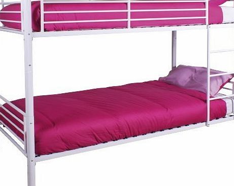 Right Deals UK Florida Metal Bunk Bed 2 x 3ft Singles White Powder Coated Frame