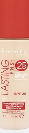 Rimmel Lasting Finish Foundation 25 hr Wear, Light Porcelain - 30 ml