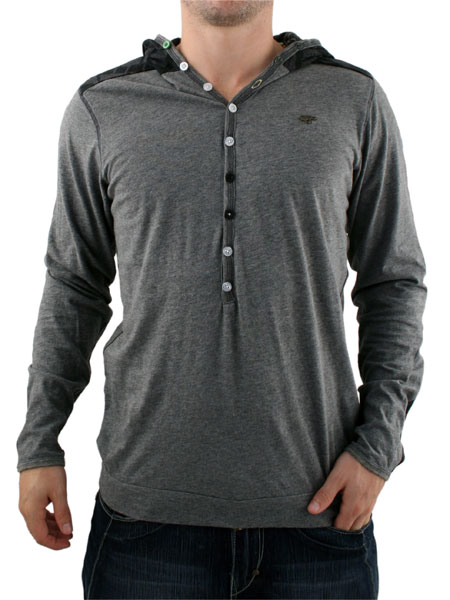 Charcoal Capot Hooded Long-Sleeve