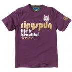 Mens Pinger Message T-Shirt Deep Purple