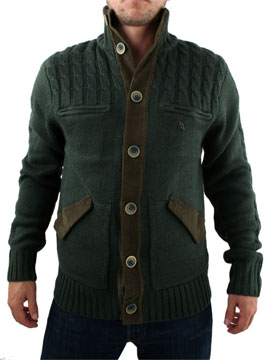 Olive Carz Button Knit