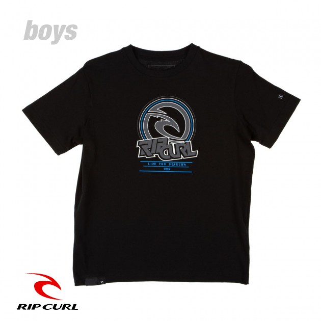 Boys Rip Curl Stranger T-Shirt - Black
