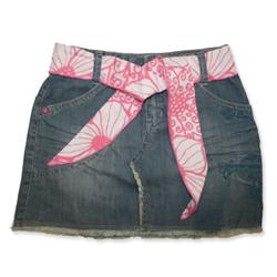 Girls Denim Flower Skirt - VintageStonewa