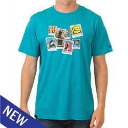 Rainbow Slant T-Shirt - Lake Blue