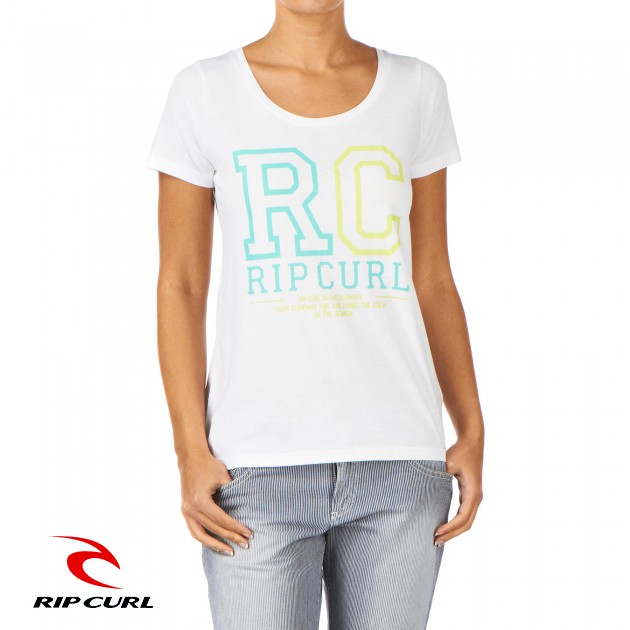 Womens Rip Curl Tee OPE T-Shirt - Optical White
